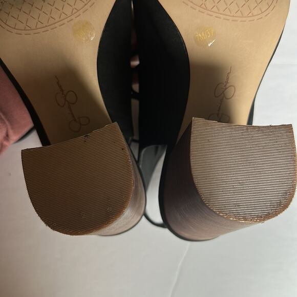 Jessica Simpson Chunky Heel Sandals Lace Up Goth Witchy Boho Black Women's 7 - Picture 13 of 15